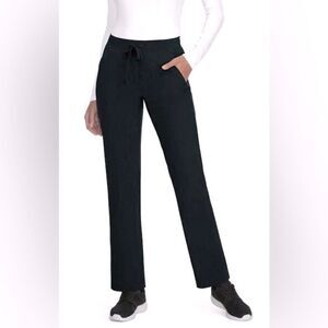 Planet Koi Women's Nova Elastic Waist Scrubs Pants black pull on-746 L